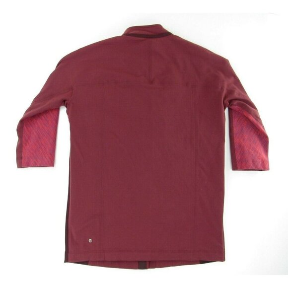 Lululemon Womens Jacket L Pink 1/2 Sleeve Button Up - Picture 2 of 6